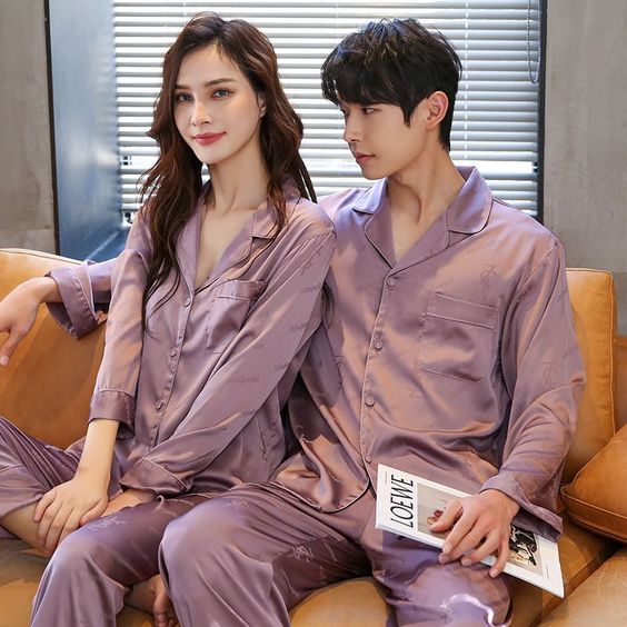 Luxury Silk Couple Pajama Set