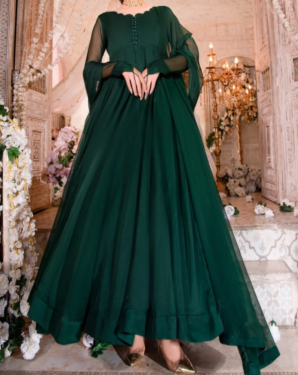 Heavy Full Flair Maxi + Dupatta + Trosuer