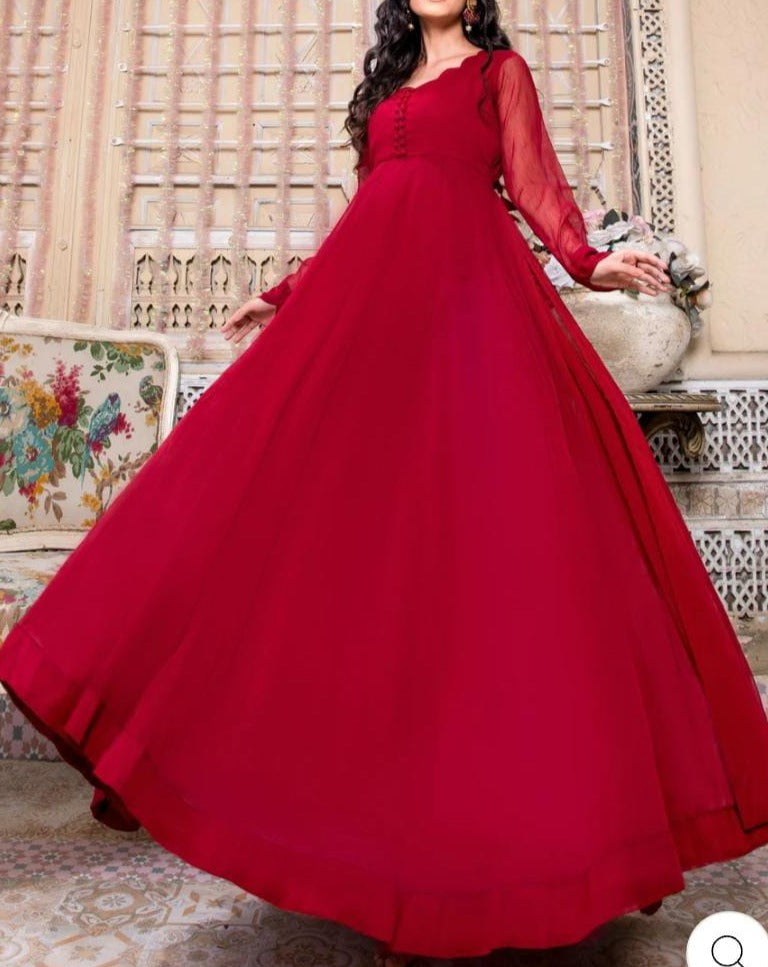 Heavy Full Flair Maxi + Dupatta + Trosuer